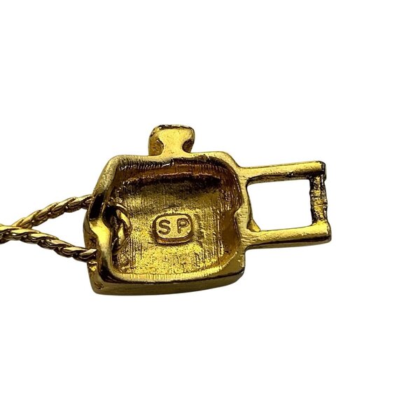 Christmas Charm Bracelet Holiday Fashion Santa Wreath Cabin Marked SP Gold Tone - Picture 13 of 13